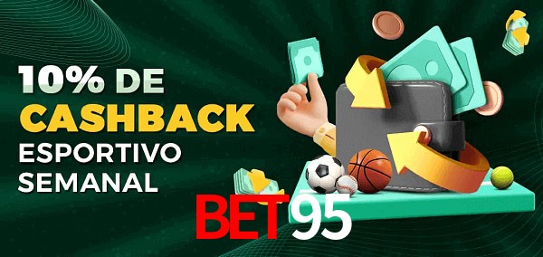 10% de bônus de cashback na Bet95